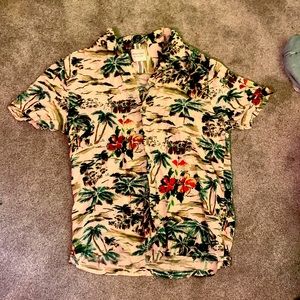 multicolored hawaiian shirt
